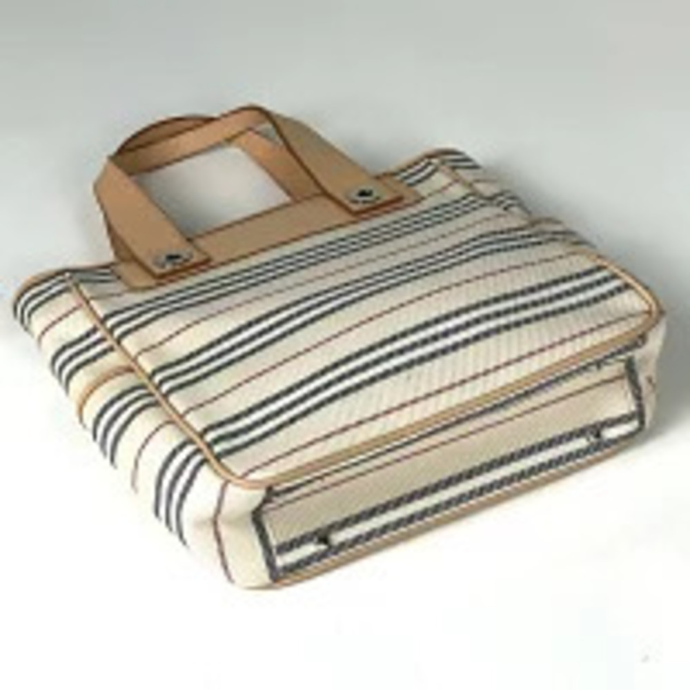 Burberry handbag tote bag striped canvas beige - Picture 2 of 6